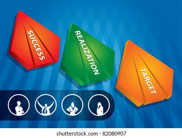 Business template background, illustration with abstract elements
