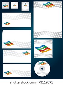 Business template background, vector illustration with abstract elements