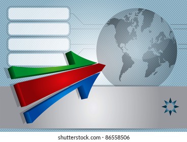 Business template background, vector illustration with abstract elements