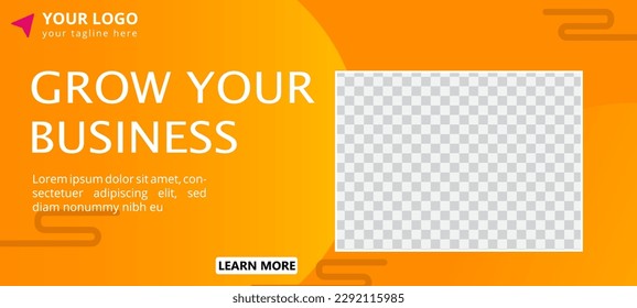 Banner de plantilla de negocio. Diseño de pancartas horizontales para anuncios.