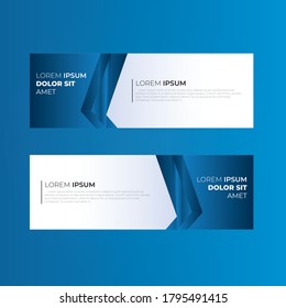 Business Template Banner for Marketing Blue Combination Gradient