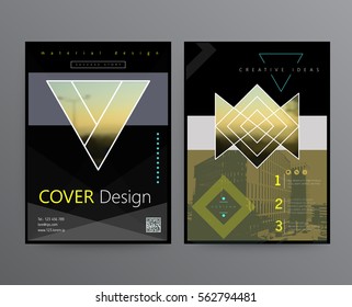 Business template for brochure, annmnual report, flyer or booklet. Abstract in imputermulticolored leaflet cover presentation in A4 size, abstract background of geometric vector layout, modern style