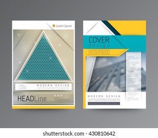 Business template for brochure, annual report, flyer or booklet. Abstract multicolored leaflet cover presentation in A4 size, abstract background of geometric vector layout, modern style