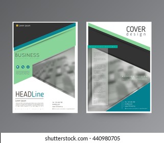 Business template for brochure, annual report, flyer or booklet. Abstract multicolored leaflet cover presentation in A4 size, abstract background of geometric vector layout, modern style