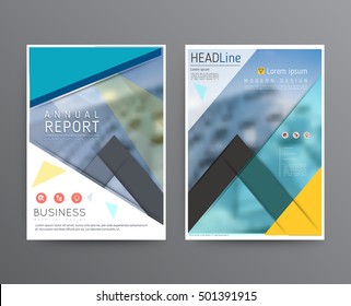 Business template for brochure, annual report, flyer or booklet. Abstract multicolored leaflet cover presentation in A4 size, abstract background of geometric vector layout, modern style