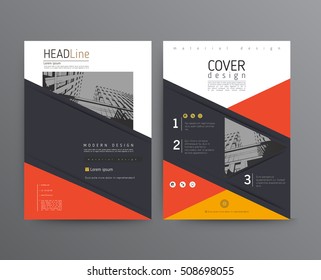 Business template for brochure, annual report, flyer or booklet. Abstract multicolored leaflet cover presentation in A4 size, abstract background of geometric vector layout, modern style