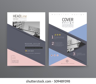 Business template for brochure, annual report, flyer or booklet. Abstract multicolored leaflet cover presentation in A4 size, abstract background of geometric vector layout, modern style