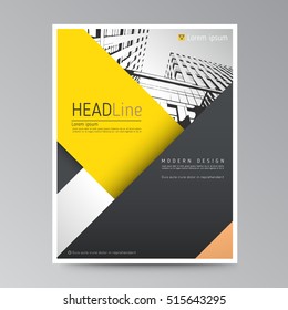 Business template for brochure, annual report, flyer or booklet. Abstract multicolored leaflet cover presentation in A4 size, abstract background of geometric vector layout, modern style
