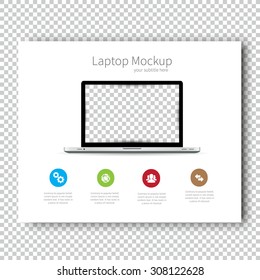 Business Template brochure Mockup laptop flyer design Presentation. Very easy to use for your next project.