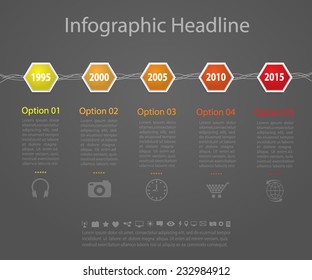 Business template. Can be used for workflow layout, banner, diagram, web design, infographic Vector/illustration