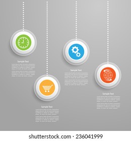 Business template. Can be used for workflow layout, banner, diagram, web design, infographic Vector/illustration