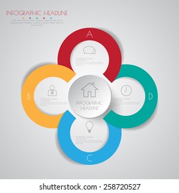 Business template. Can be used for workflow layout, banner, diagram, web design, infographic template.Vector/illustration.