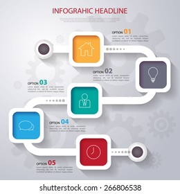 Business template. Can be used for workflow layout, banner, diagram, web design, infographic template.Vector/illustration.