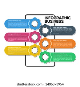 Business Template Chart for Presentation. Concept Infographic Vector Template.
