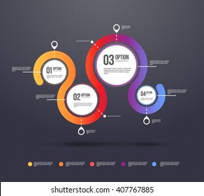 business template, conceptual chains with infographic elements.