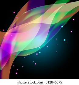 Business  template or cover  with abstract  waves - vector illustration