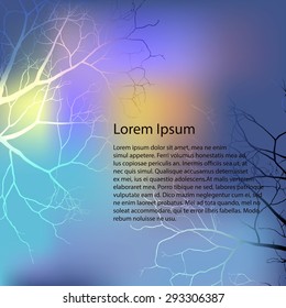 Business template or cover with bare branches