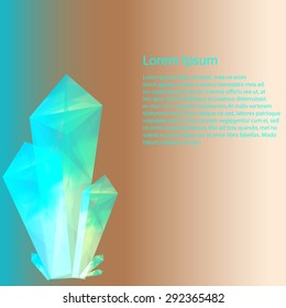 Business template or cover with crystals