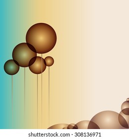 Business  template or cover with round trees - vector illustration 