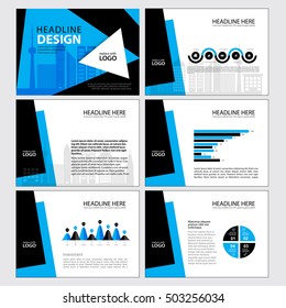 Business Template design set Presentation and brochure Annual report, flyer page with infographic element
