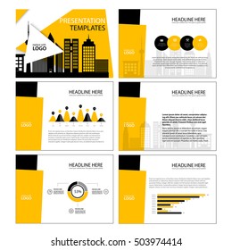 Business Template design set Presentation and brochure Annual report, flyer page with infographic element