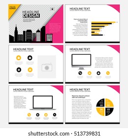 Business Template design set Presentation and brochure Annual report, flyer page with infographic element