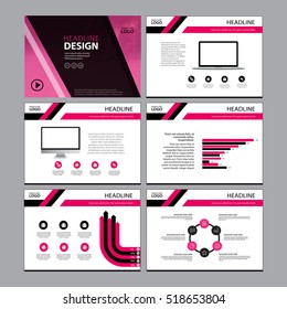 Business Template design set Presentation and brochure Annual report, flyer page with infographic element