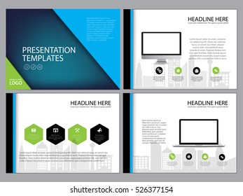 Business Template design set Presentation and brochure Annual report, flyer page with infographic element