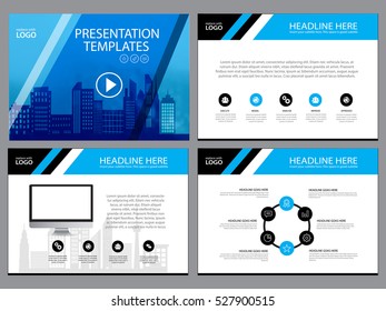 Business Template design set Presentation and brochure Annual report, flyer page with infographic element