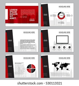 Business Template design set Presentation and brochure Annual report, flyer page with infographic element