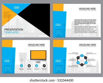 Business Template design set Presentation and brochure Annual report, flyer page with infographic element