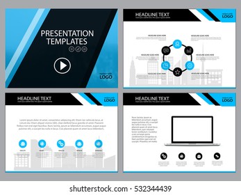 Business Template design set Presentation and brochure Annual report, flyer page with infographic element