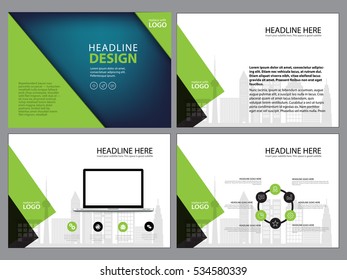 Business Template design set Presentation and brochure Annual report, flyer page with infographic element