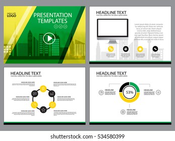 Business Template design set Presentation and brochure Annual report, flyer page with infographic element