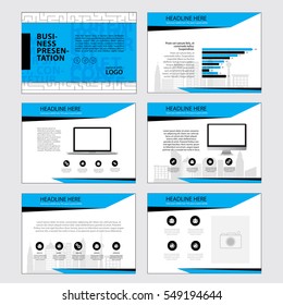 Business Template design set Presentation and brochure Annual report, flyer page with infographic element