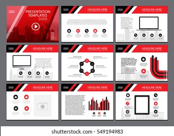 Business Template design set Presentation and brochure Annual report, flyer page with infographic element
