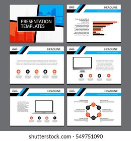 Business Template design set Presentation and brochure Annual report, flyer page with infographic element