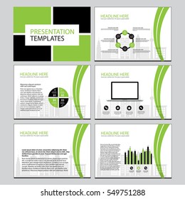 Business Template design set Presentation and brochure Annual report, flyer page with infographic element