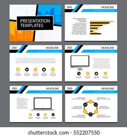 Business Template design set Presentation and brochure Annual report, flyer page with infographic element
