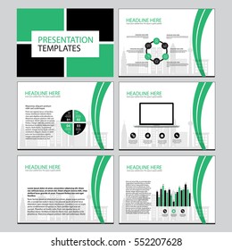 Business Template design set Presentation and brochure Annual report, flyer page with infographic element