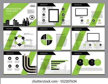 Business Template design set Presentation and brochure Annual report, flyer page with infographic element
