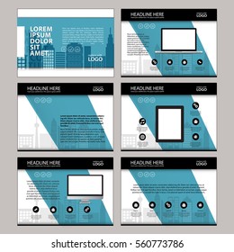 Business Template design set Presentation and brochure Annual report, flyer page with infographic element