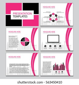 Business Template design set Presentation and brochure Annual report, flyer page with infographic element