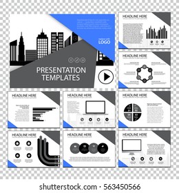 Business Template design set Presentation and brochure Annual report, flyer page with infographic element