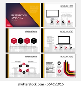 Business Template design set Presentation and brochure Annual report, flyer page with infographic element