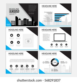 Business Template design set Presentation and brochure Annual report, flyer page with infographic element