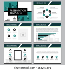 Business Template design set Presentation and brochure Annual report, flyer page with infographic element