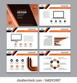 Business Template design set Presentation and brochure Annual report, flyer page with infographic element