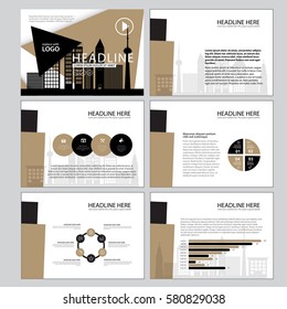 Business Template design set Presentation and brochure Annual report, flyer page with infographic element
