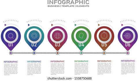 Business template elements infographic,
Can be used for workflow, layout, diagram, step, option